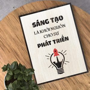 Tranh Go Van Phong LEVU120 Sang tao la khoi nguon cho su phat trien 10