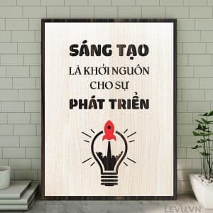 Tranh Go Van Phong LEVU120 Sang tao la khoi nguon cho su phat trien 20