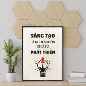Tranh Go Van Phong LEVU120 Sang tao la khoi nguon cho su phat trien 23