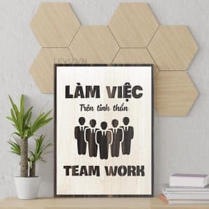 Tranh Poster Chat LEVU065 Lam viec tren tinh than teamwork 23