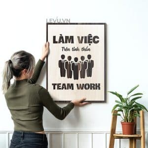 Tranh Poster Chat LEVU065 Lam viec tren tinh than teamwork 9