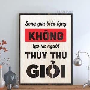 Tranh slogan phuong cham song tich cuc LEVU109 Song yen bien lang khong tao ra nguoi thuy thu gioi 22