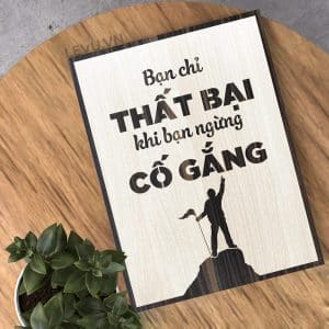Tranh treo tuong co dong LEVU049 Ban chi that bai khi ban ngung co gang 10