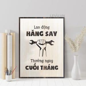 Tranh treo tuong dep LEVU025 Lao dong hang say thuong ngay cuoi thang 21