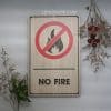 Bảng gỗ dán tường No Fire khu vực cấm sử dụng lửa LEVU-BG02