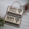 Bảng gỗ decor thông tin wifi cho quán cà phê trà sữa