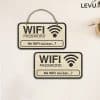 Bảng gỗ decor thông tin wifi cho quán cà phê trà sữa LEVU-TW01