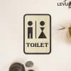 Bảng Toilet Gỗ dán cửa nhà vệ sinh trang trí LEVU-TL07