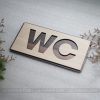 Bảng WC chỉ hướng đi đến khu vực nhà vệ sinh LEVU-TL06 mẫu đơn giản