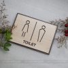 Biển báo nhà vệ sinh toilet bằng Gỗ dán tường LEVU