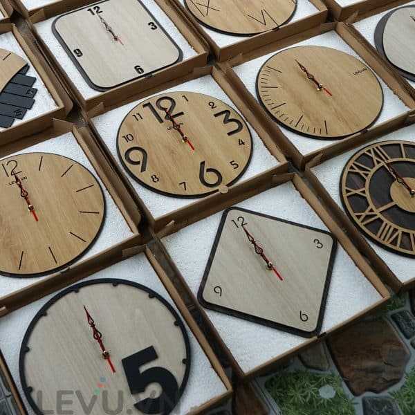 Đồng hồ treo tường gỗ kim trôi hiện đại sang trọng handmade decor độc lạ thiết kế tối giản
