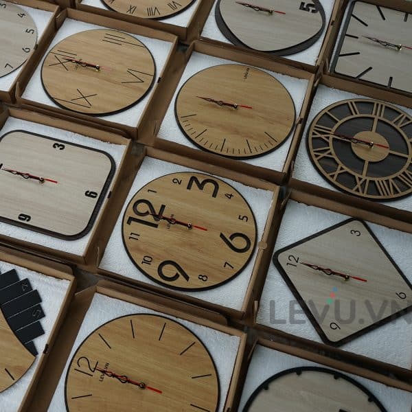 Đồng hồ treo tường gỗ kim trôi hiện đại sang trọng handmade decor độc lạ thiết kế tối giản