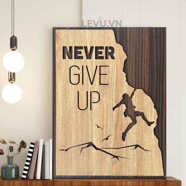 inspirational spirit motto painting levu en01 never give up 1