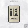 Bảng Toilet Gỗ dán cửa nhà vệ sinh trang trí LEVU-TL07