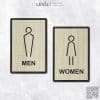 Bảng Decor Gỗ Men Women trang trí toilet LEVU-TL20
