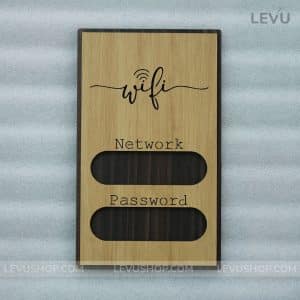 Bang go trang tri wifi password phong cach co dien LEVU TW08 9