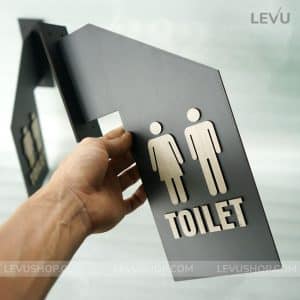 Bang toilet 2 mat gan tuong bang go decor handmade LEVU TL11 10