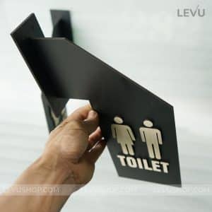 Bang toilet 2 mat gan tuong bang go decor handmade LEVU TL11 14