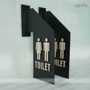 Bang toilet 2 mat gan tuong bang go decor handmade LEVU TL11 6