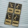 Bảng pull push - kéo đẩy trang trí dán cửa ra vào LEVU-TP09