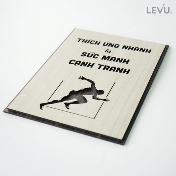 Tranh slogan doanh nghiệp LEVU136 "Thích ứng nhanh là sức mạnh cạnh tranh"