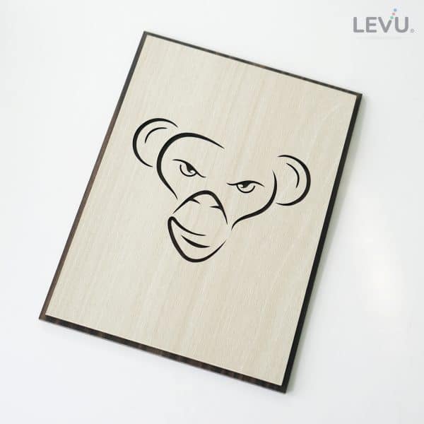 Tranh treo tường gỗ tuổi Thân biểu tượng hình con Khỉ 12 con giáp LEVU DV09