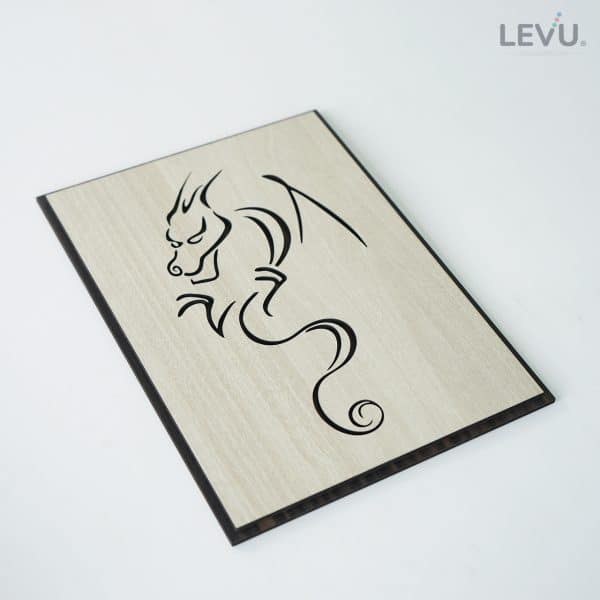 Tranh treo tường gỗ tuổi Thìn biểu tượng hình con Rồng 12 con giáp LEVU DV05