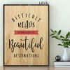 Tranh Gỗ Slogan LEVU-EN19 “Difficult roads often lead to beautiful destination”