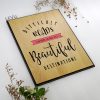 Tranh Gỗ Slogan LEVU-EN19 “Difficult roads often lead to beautiful destination”