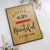 Tranh Gỗ Slogan LEVU-EN19 “Difficult roads often lead to beautiful destination”
