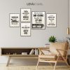 Bộ tranh treo tường gỗ 5 tấm slogan văn phòng làm việc công ty