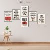Bộ tranh treo tường 6 tấm slogan truyền cảm hứng làm việc 30x40cm