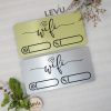 Bảng nhôm alu decor thông tin wifi sang trọng cao cấp LEVU-ALU01