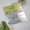Bảng nhôm alu decor thông tin wifi sang trọng cao cấp LEVU-ALU01