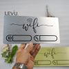 Bảng nhôm alu decor thông tin wifi sang trọng cao cấp LEVU-ALU01