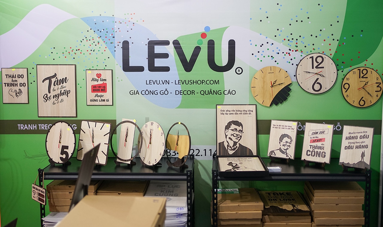 Triển lãm quà tặng cuối năm levushop tại vietbuild 2022