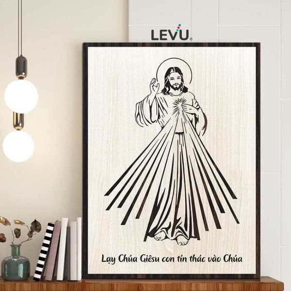 Tranh Công Giáo LEVU CG012: Lạy Chúa Giêsu con tín thác vào Chúa