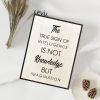 Tranh khẩu hiệu tiếng Anh LEVU EN25: The true sign of intelligence is not knowledge but imagination