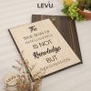 Tranh khẩu hiệu tiếng Anh LEVU EN25: The true sign of intelligence is not knowledge but imagination
