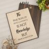Tranh khẩu hiệu tiếng Anh LEVU EN25: The true sign of intelligence is not knowledge but imagination