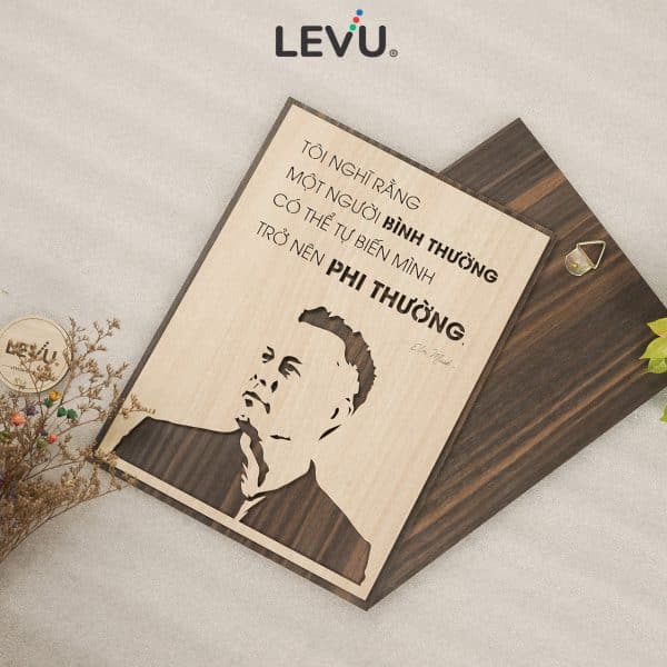 Tranh slogan Elon Musk LEVU NT14: Một người bình thường có thể tự biến mình thành phi thường