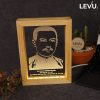 Đèn bàn khung gỗ khắc tranh chân dung cha Phanxico Trương Bửu Diệp LEVU-DCG12