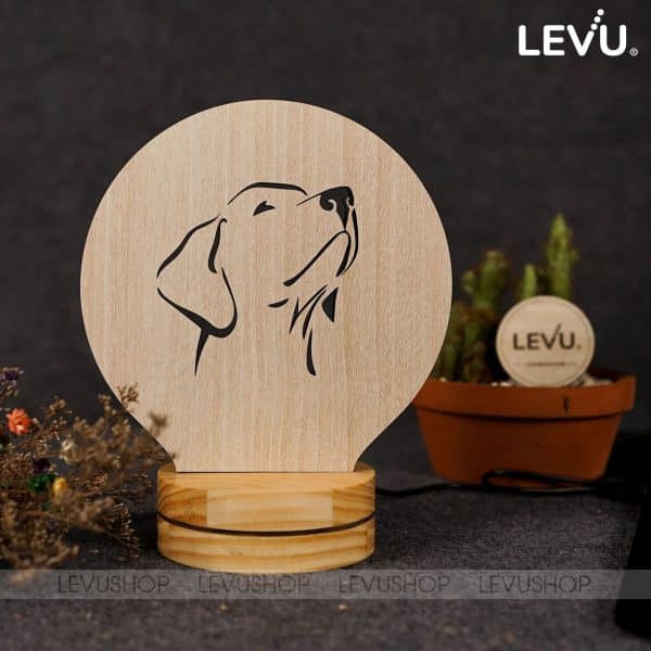 Đèn LED 3D trang trí hình chó cỏ Việt Nam LEVU-DNV05