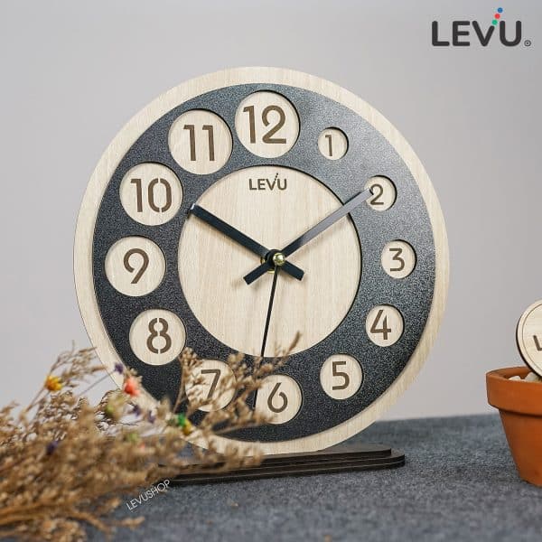 Đồng hồ để bàn trang trí kiểu Nhật phong cách tối giản LEVU-DH20