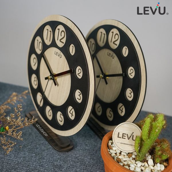 Đồng hồ để bàn trang trí kiểu Nhật phong cách tối giản LEVU-DH20