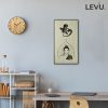 Tranh treo tường gỗ chữ An thư pháp hình Phật trên chiếc lá Bồ Đề LEVU-PG03