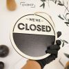Bảng gỗ treo 2 mặt Open Closed viết phấn giờ đóng mở cửa quán LEVU-BG36
