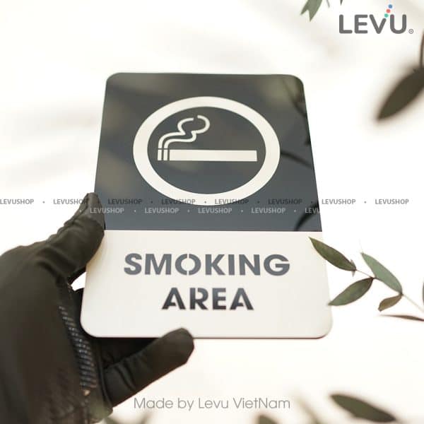 Bảng mica dán tường Smoking Area (khu vực được hút thuốc) LEVU MC-BG05Y