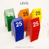 Thẻ số để bàn mica LEVU in UV 2 mặt 6x6cm đánh số thứ tự bàn trang trí quán