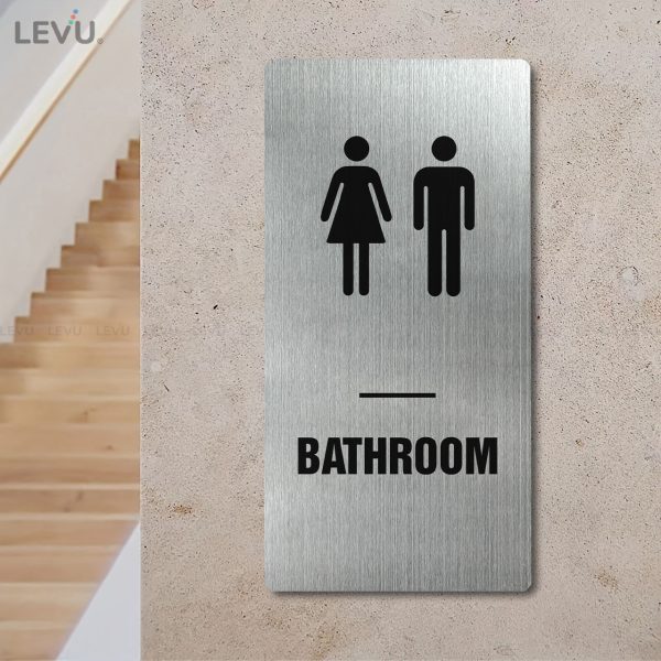 Bảng inox bathroom LEVU INL15B dán cửa phòng tắm - Hình ảnh 4